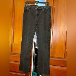 Gloria Vanderbilt Sadie Slim Black Denim Jeans. Size 12